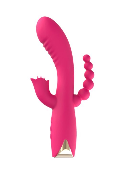 Vibrador Rabbit com 3 Funções, 10 Modos de Vibração, 4 níveis de Velocidade e Recarregável - NV Toys Rabid Bunny | 11,5 x 3,7 cm | Disponível em 2 Cores - 1