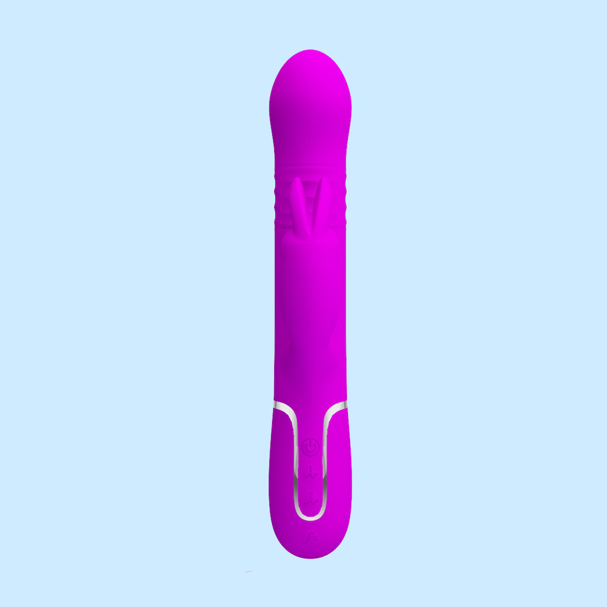 Vibrador Rabbit com 7 Modos de Vibrações, 4 Tipos de Rotação, 4 Tipos de Vai e Vem e Recarregável - Pretty Love Coale | 12,5 x 3,4 cm - 2