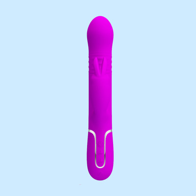 Foto 2 do produto Vibrador Rabbit com 7 Modos de Vibrações, 4 Tipos de Rotação, 4 Tipos de Vai e Vem e Recarregável - Pretty Love Coale | 12,5 x 3,4 cm