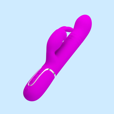 Foto 5 do produto Vibrador Rabbit com 7 Modos de Vibrações, 4 Tipos de Rotação, 4 Tipos de Vai e Vem e Recarregável - Pretty Love Coale | 12,5 x 3,4 cm