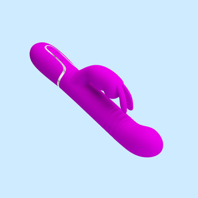 Foto 6 do produto Vibrador Rabbit com 7 Modos de Vibrações, 4 Tipos de Rotação, 4 Tipos de Vai e Vem e Recarregável - Pretty Love Coale | 12,5 x 3,4 cm