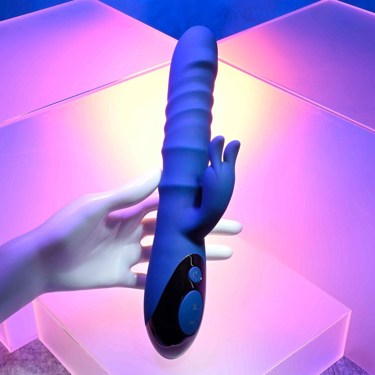 Vibrador Rabbit com Anéis Massageadores em 3 Níveis, 10 Modos de Vibração e Carregamento via Cabo USB - Evolved Novelties The Ringer | 13,5 x 3,7 cm - 5