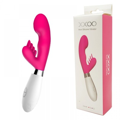 Foto 6 do produto Vibrador Rabbit Escalonado em Silicone de Toque Macio com 10 Vibrações - Green Baby | 9 x 3,8 cm | Disponível em 2 cores