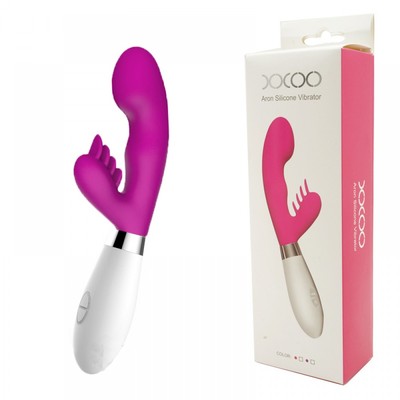 Foto 1 do produto Vibrador Rabbit Escalonado em Silicone de Toque Macio com 10 Vibrações - Green Baby | 9 x 3,8 cm | Disponível em 2 cores