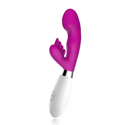 Foto 2 do produto Vibrador Rabbit Escalonado em Silicone de Toque Macio com 10 Vibrações - Green Baby | 9 x 3,8 cm | Disponível em 2 cores
