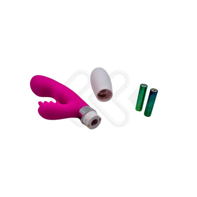 Foto 4 do produto Vibrador Rabbit Escalonado em Silicone de Toque Macio com 10 Vibrações - Green Baby | 9 x 3,8 cm | Disponível em 2 cores