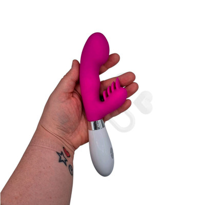 Foto 3 do produto Vibrador Rabbit Escalonado em Silicone de Toque Macio com 10 Vibrações - Green Baby | 9 x 3,8 cm | Disponível em 2 cores