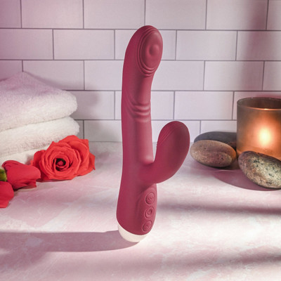 Foto 1 do produto Vibrador Rabbit Estimulador de Ponto G e Clitóris com 7 Modos de Pulsação Duplo - Evolved Double Tap | 12,8 x 3,4 cm