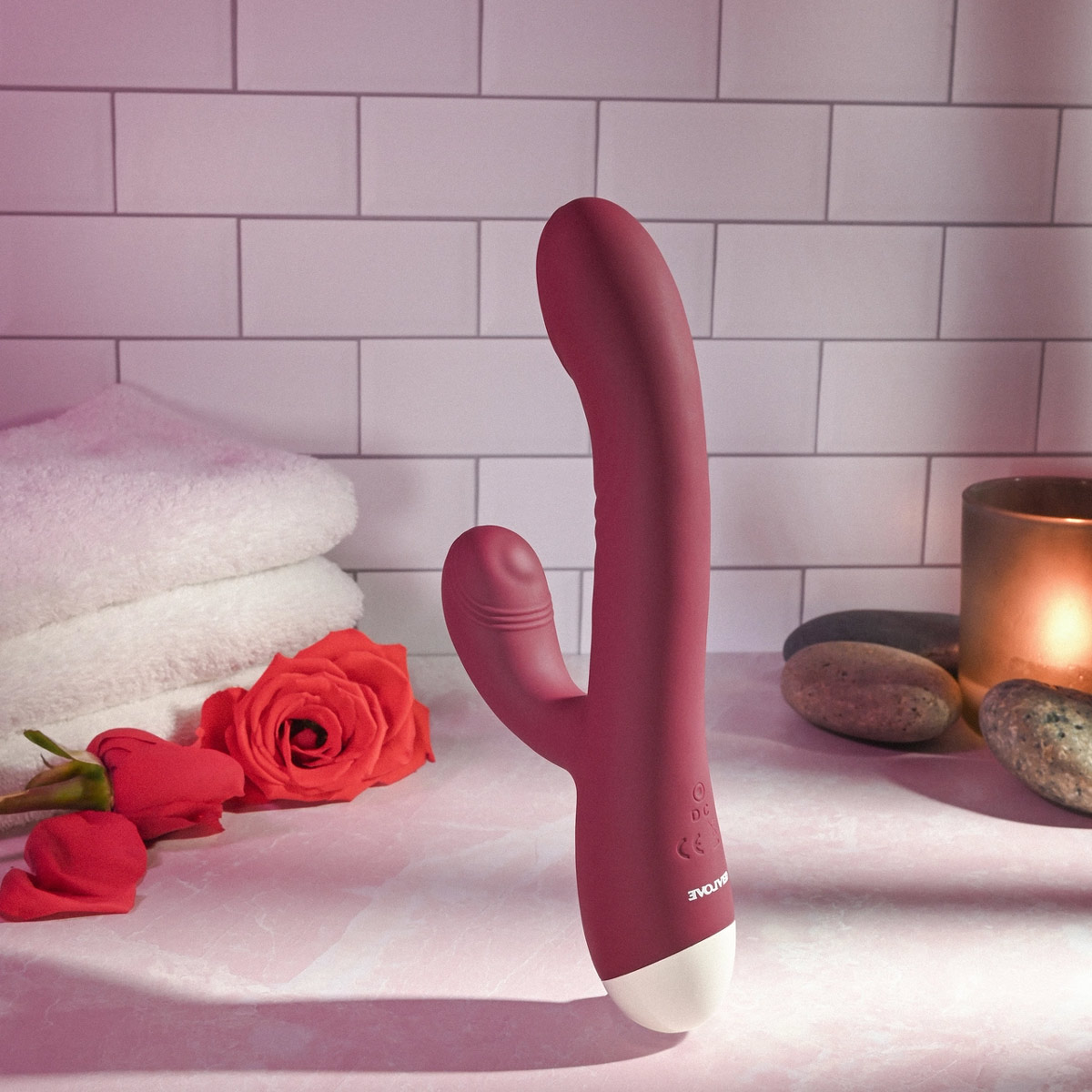 Vibrador Rabbit Estimulador de Ponto G e Clitóris com 7 Modos de Pulsação Duplo - Evolved Double Tap | 12,8 x 3,4 cm - 3