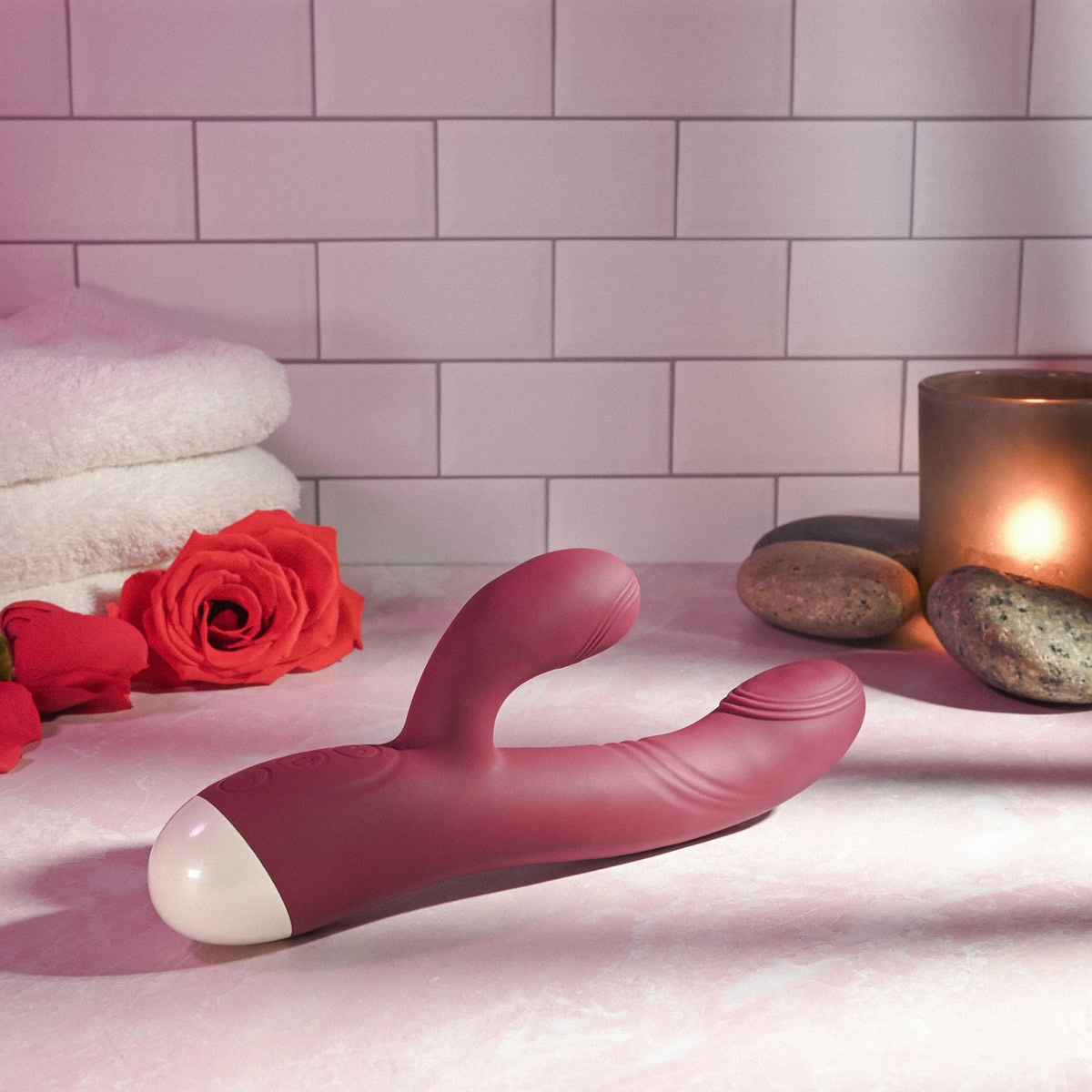 Vibrador Rabbit Estimulador de Ponto G e Clitóris com 7 Modos de Pulsação Duplo - Evolved Double Tap | 12,8 x 3,4 cm - 4