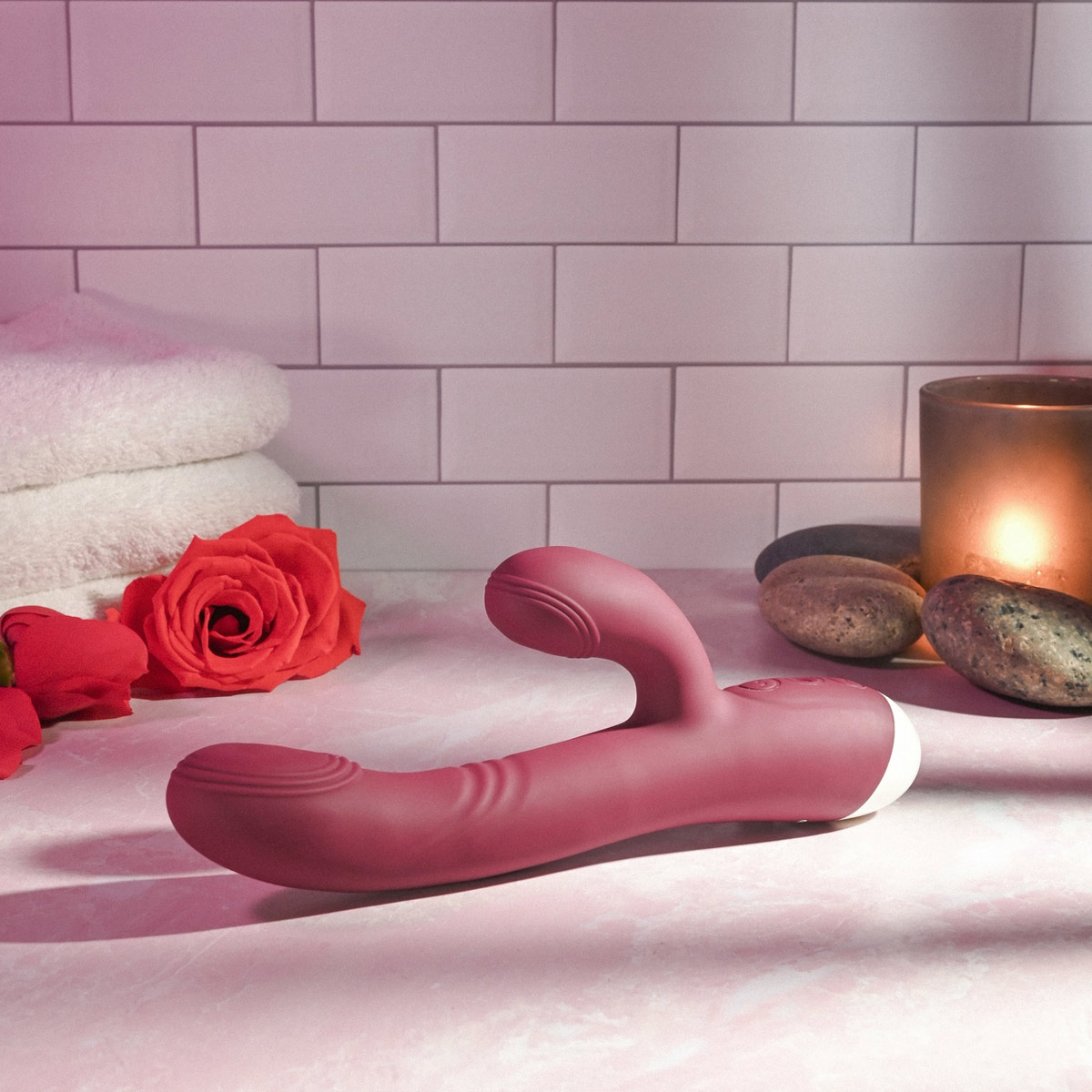 Vibrador Rabbit Estimulador de Ponto G e Clitóris com 7 Modos de Pulsação Duplo - Evolved Double Tap | 12,8 x 3,4 cm - 5