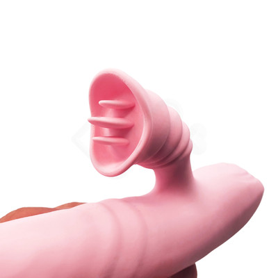 Foto 3 do produto Vibrador Rabbit com Estimulador de Ponto G e Clitóris, 20 Modos de Vibração, Rotação Única e Língua Estimuladora - YEQU | 15,3 x 3,2 cm