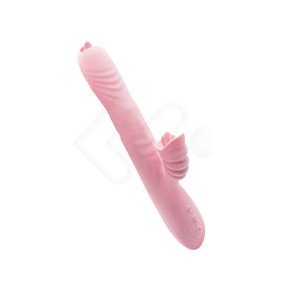 Foto 2 do produto Vibrador Rabbit com Estimulador de Ponto G e Clitóris, 20 Modos de Vibração, Rotação Única e Língua Estimuladora - YEQU | 15,3 x 3,2 cm