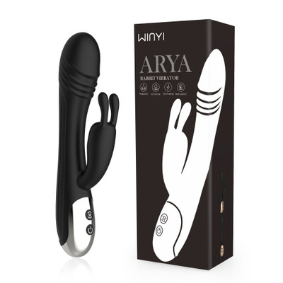 Foto 1 do produto Vibrador Rabbit Com Glande, 7 Modos de Vibração, 2 Motores e Carregamento Via Cabo USB -  Winyi Arya | 12 x 3,5 cm | Disponível em 2 cores
