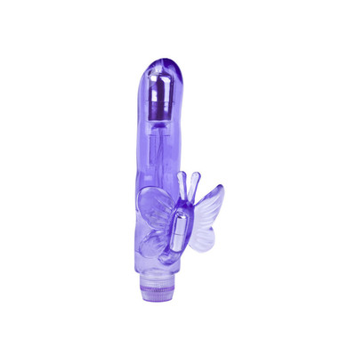 Foto 7 do produto Vibrador Rabbit em Jelly com Vibração Multivelocidade e Estimulador de Clitóris em Forma de Borboleta - Aphrodisia Dual Stimulator Butterfly | 11,8 x 3,1 cm | Disponível em 2 Cores