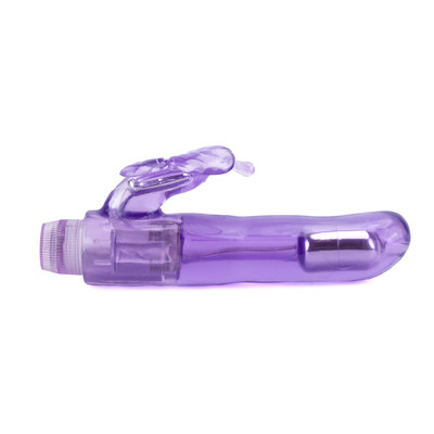 Foto 9 do produto Vibrador Rabbit em Jelly com Vibração Multivelocidade e Estimulador de Clitóris em Forma de Borboleta - Aphrodisia Dual Stimulator Butterfly | 11,8 x 3,1 cm | Disponível em 2 Cores