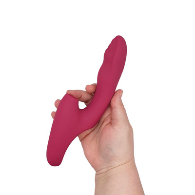Vibrador Rabbit com Massageador de Ponto G, Função de Aquecimento e Pulsação - Adão e Eva Meta | 12 x 3,4 cm