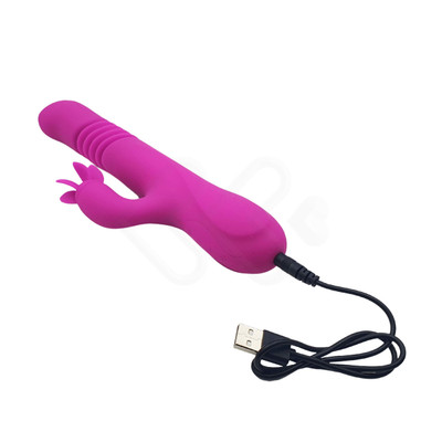 Foto 3 do produto Vibrador Rabbit com Movimento Vai e Vem, Função de Aquecimento e Rotação - Man Nuo Arya Telescopic Rotation Tongue Vibrator | 13,8 x 3,4 cm