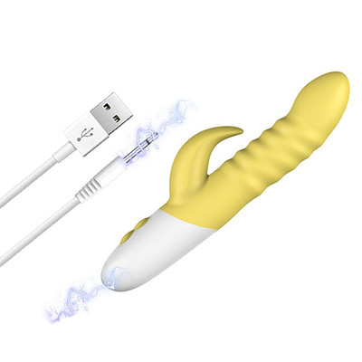 Foto 3 do produto Vibrador Rabbit de Ponto G de Clitóris em Silicone com 10 Modos de Vibração e Estimulação com Carregamento via USB - Sexy Import | 11 x 3,4 cm