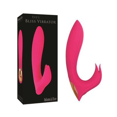 Foto 1 do produto Vibrador Rabbit Recarregável com 10 Modos de Vibração e Estimulador de Clitóris em Forma de Tulipa - Adam & Eve Eve's Bliss Vibrator | 12 x 3,3 cm