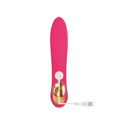 Foto 9 do produto Vibrador Rabbit Recarregável com 10 Modos de Vibração e Estimulador de Clitóris em Forma de Tulipa - Adam & Eve Eve's Bliss Vibrator | 12 x 3,3 cm