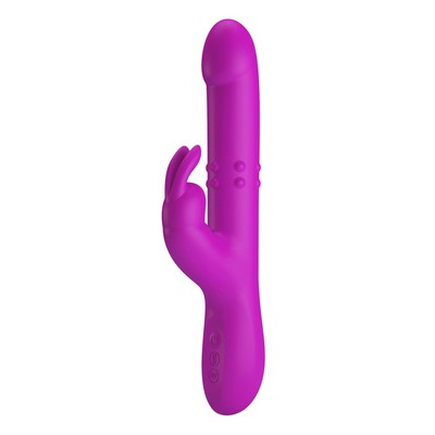 Foto 2 do produto Vibrador Rabbit Recarregável com 4 Modos de Rotação, 4 Modos Vai e Vem e 12 Modos de Vibrações - Pretty Love Reese | 13 x 3,4 cm