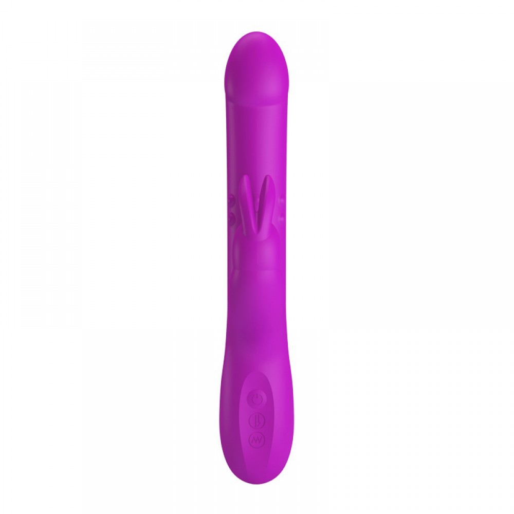 Vibrador Rabbit Recarregável com 4 Modos de Rotação, 4 Modos Vai e Vem e 12 Modos de Vibrações - Pretty Love Reese | 13 x 3,4 cm - 3