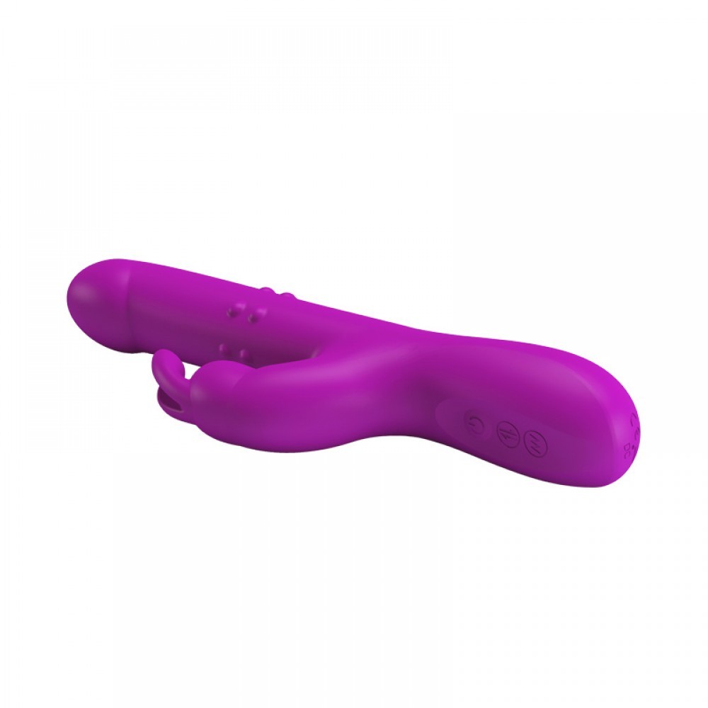 Vibrador Rabbit Recarregável com 4 Modos de Rotação, 4 Modos Vai e Vem e 12 Modos de Vibrações - Pretty Love Reese | 13 x 3,4 cm - 6
