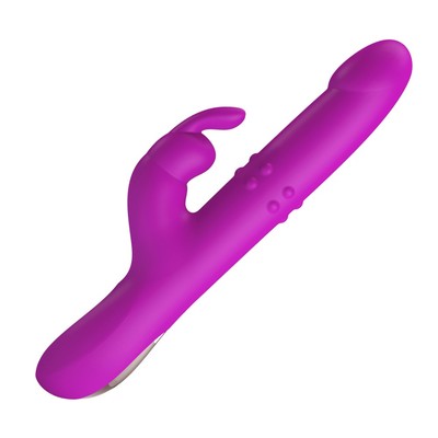 Foto 5 do produto Vibrador Rabbit Recarregável com 4 Modos de Rotação, 4 Modos Vai e Vem e 12 Modos de Vibrações - Pretty Love Reese | 13 x 3,4 cm