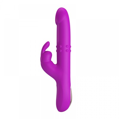 Foto 4 do produto Vibrador Rabbit Recarregável com 4 Modos de Rotação, 4 Modos Vai e Vem e 12 Modos de Vibrações - Pretty Love Reese | 13 x 3,4 cm
