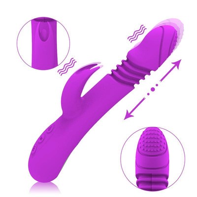 Foto 6 do produto Vibrador Rabbit Recarregável com 7 Modos de Vibração, Função Aquecimento e Movimentos de Vai e Vem - Ella Vibrating Rod | 13,5 x 3,7 cm | Disponível em 2 Cores
