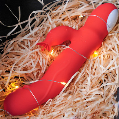 Vibrador Rabbit Recarregável com 9 Modos de Vibração, Função Aquecimento e Movimentos de "Chamadinha" - Hot Rabbit | 12 x 3,2 cm