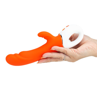 Vibrador Rabbit em Silicone Soft Touch com 9 Modos de Vibração e Recarregável - S-Hande Spray | 13 x 3,7 cm | Disponível em 2 Cores