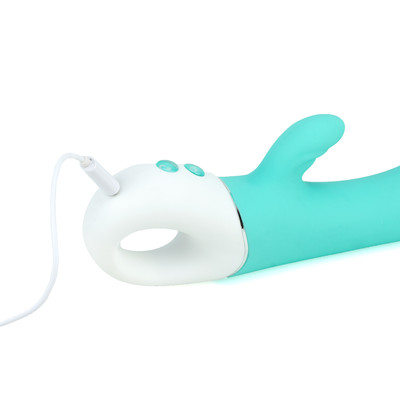 Foto 4 do produto Vibrador Rabbit em Silicone Soft Touch com 9 Modos de Vibração e Recarregável - S-Hande Spray | 13 x 3,7 cm | Disponível em 2 Cores