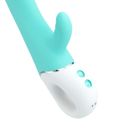 Foto 3 do produto Vibrador Rabbit em Silicone Soft Touch com 9 Modos de Vibração e Recarregável - S-Hande Spray | 13 x 3,7 cm | Disponível em 2 Cores