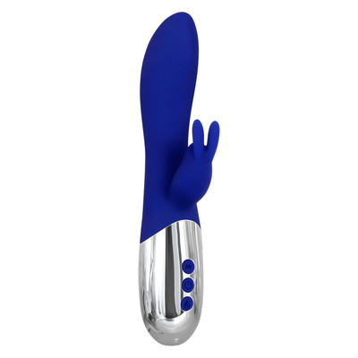 Vibrador Rabbit Recarregável com Aquecimento, Estimulador de Clítoris em Forma de Coelho e 10 Modos de Vibração - Adam & Eve Royal Rabbit Warming Vibrator | 10 x 3,8 cm