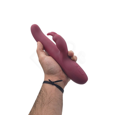 Vibrador Rabbit Recarregável com Esferas Giratórias, Movimento Vai e Vem, Estimulador de Clitóris em Forma de Coelho e 10 Vibrações - Adam & Eve Eve's Twirling Rabbit Thruster | 13,1 x 3,2 cm