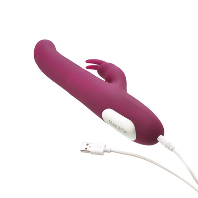 Foto 11 do produto Vibrador Rabbit Recarregável com Esferas Giratórias, Movimento Vai e Vem, Estimulador de Clitóris em Forma de Coelho e 10 Vibrações - Adam & Eve Eve's Twirling Rabbit Thruster | 13,1 x 3,2 cm