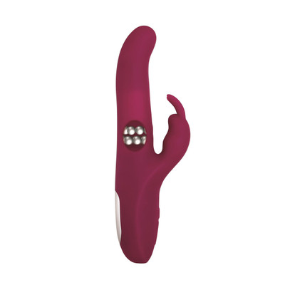 Foto 4 do produto Vibrador Rabbit Recarregável com Esferas Giratórias, Movimento Vai e Vem, Estimulador de Clitóris em Forma de Coelho e 10 Vibrações - Adam & Eve Eve's Twirling Rabbit Thruster | 13,1 x 3,2 cm