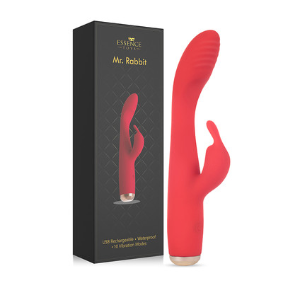 Foto 1 do produto Vibrador Rabbit Recarregável com Estimulador de Clitóris em Forma de Coelho com 10 Modos de Vibrações  - Mr. Rabbit | 12 x 2,8 cm