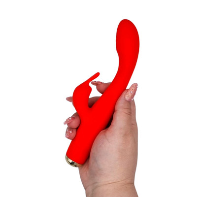 Foto 5 do produto Vibrador Rabbit Recarregável com Estimulador de Clitóris em Forma de Coelho com 10 Modos de Vibrações  - Mr. Rabbit | 12 x 2,8 cm