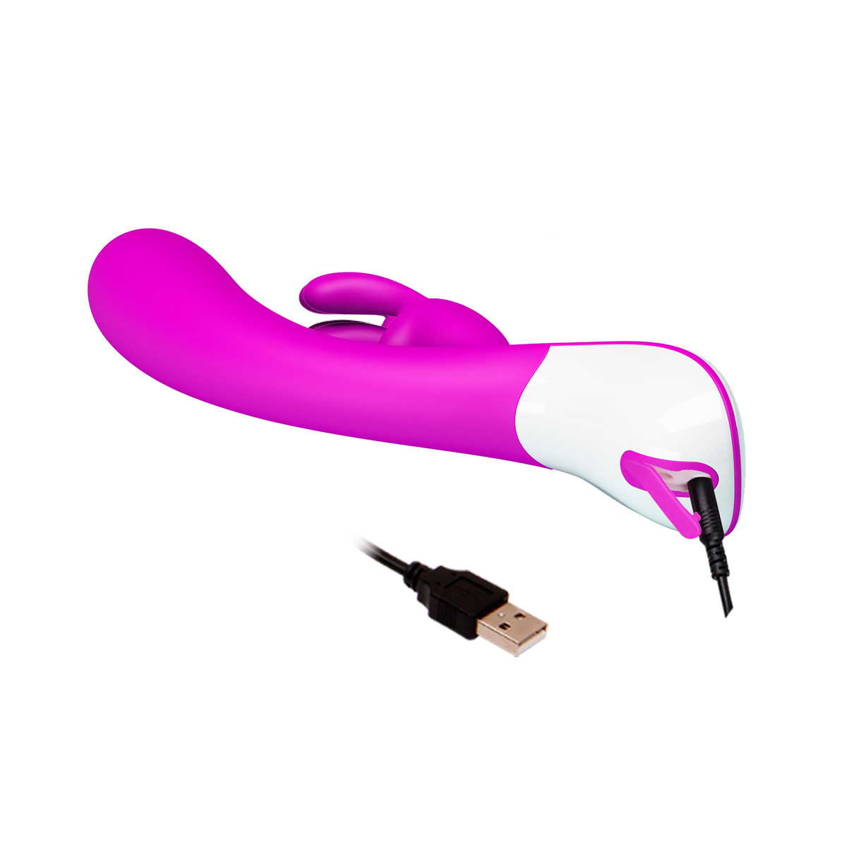 Vibrador Rabbit  em Silicone Ultra Macio com 12 Modos de Vibração e Recarregável - Pretty Love Harlan | 11,7 x 2,8 cm - 5