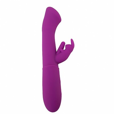 Foto 6 do produto Vibrador Rabbit em Silicone com Estimulador de Clitóris em Formato de Coelho, 10 Modos de Vibração e Recarregável - SI Dada | 9 x 2,9 cm | Disponível em 2 Cores