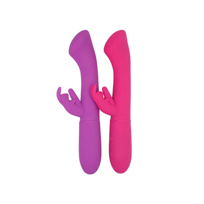 Vibrador Rabbit em Silicone com Estimulador de Clitóris em Formato de Coelho, 10 Modos de Vibração e Recarregável - SI Dada | 9 x 2,9 cm | Disponível em 2 Cores
