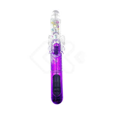 Foto 6 do produto Vibrador Rabbit Recarregável com Movimento Vai e Vem, Estimulador de Clitóris em Forma de Borboleta e 36 Modos de Vibração - Devices Vibration Balls | 12,5 x 3,1 cm | Disponível em 2 Cores