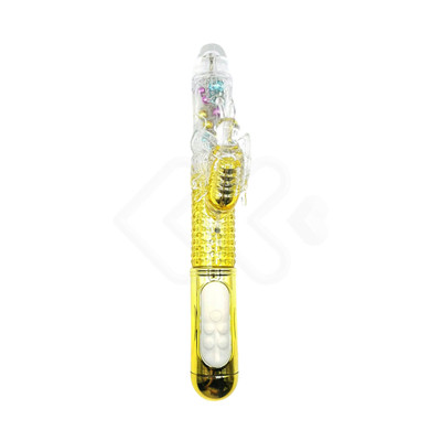 Foto 2 do produto Vibrador Rabbit Recarregável com Movimento Vai e Vem, Estimulador de Clitóris em Forma de Borboleta e 36 Modos de Vibração - Devices Vibration Balls | 12,5 x 3,1 cm | Disponível em 2 Cores