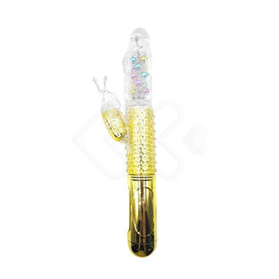 Foto 3 do produto Vibrador Rabbit Recarregável com Movimento Vai e Vem, Estimulador de Clitóris em Forma de Borboleta e 36 Modos de Vibração - Devices Vibration Balls | 12,5 x 3,1 cm | Disponível em 2 Cores