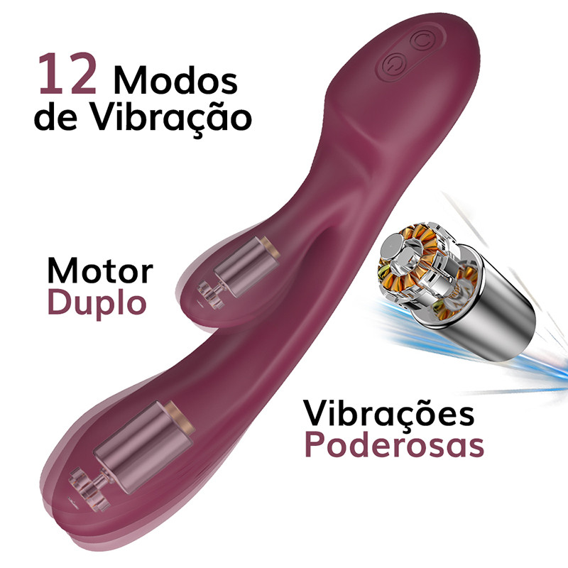Vibrador Rabbit Recarregável em Silicone com 12 Modos de Vibrações - Mr. Jack | 11,8 x 3,1 cm - 4