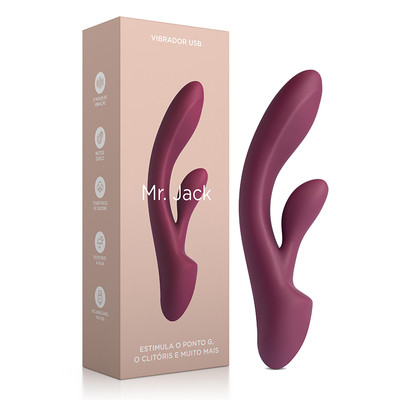 Foto 1 do produto Vibrador Rabbit Recarregável em Silicone com 12 Modos de Vibrações - Mr. Jack | 11,8 x 3,1 cm