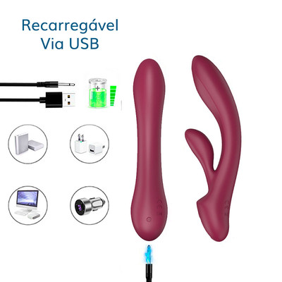 Foto 6 do produto Vibrador Rabbit Recarregável em Silicone com 12 Modos de Vibrações - Mr. Jack | 11,8 x 3,1 cm